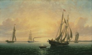The Schooner Jane of Bath, Maine by William Bradford Oil Painting