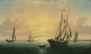 The Schooner Jane of Bath, Maine by William Bradford Oil Painting