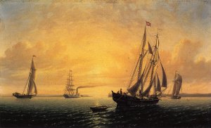 The Schooner 'Jane' of Bath, Maine by William Bradford Oil Painting