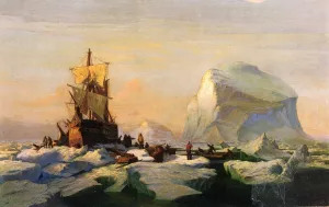 Trapped in the Ice by William Bradford Oil Painting