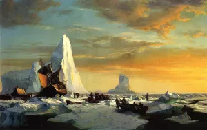 Whalers Trapped by Arctic Ice by William Bradford - Oil Painting Reproduction