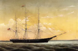 Whaleship 'Jireh Perry' off Clark's Point, New Bedford by William Bradford Oil Painting