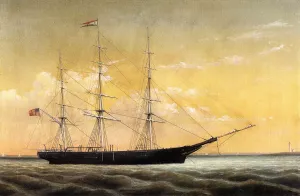 Whaleship 'Jireh Perry' off Clark's Point, New Bedford Oil painting by William Bradford