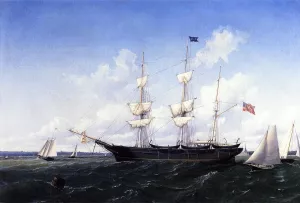 Whaling Bark 'J. D. Thompson' of New Bedford by William Bradford Oil Painting