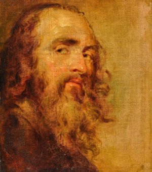 A Study of a Rabbi by William Bradley Oil Painting