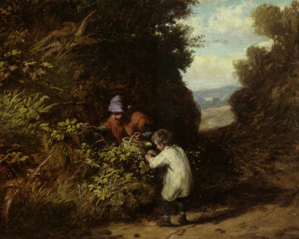 Main Product Photo of The Blackberry Gatherers Painting by William Bromley