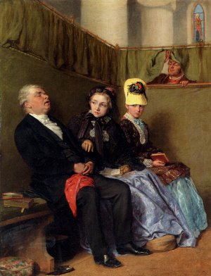 The Inspiring Sermon by William Bromley Oil Painting