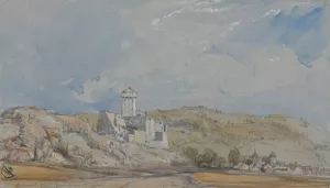 Chateau de Lourdes by William Callow Oil Painting