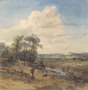 Landscape after Wynants Oil painting by William Callow