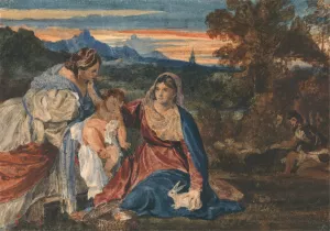 Madonna with a Rabbit by William Callow Oil Painting