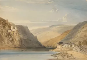 The Rhine at Assmannshausen by William Callow Oil Painting