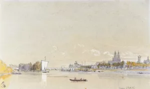 Tours on the Loire by William Callow Oil Painting