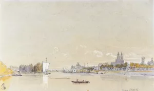 Tours on the Loire Oil painting by William Callow