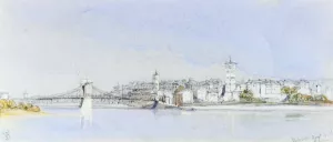 Valence, on the Rhone Oil painting by William Callow