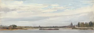 View of Paris from Charenton by William Callow Oil Painting