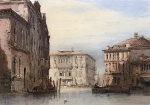 View of the Ca Foscari on Grand Isle painting by William Callow