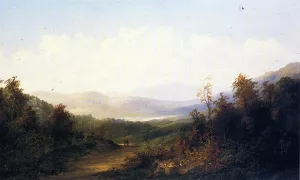 Figures in a Wooded Landscape Oil painting by William Charles Anthony Frerichs