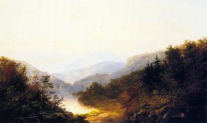 Lake in Autumn by William Charles Anthony Frerichs Oil Painting