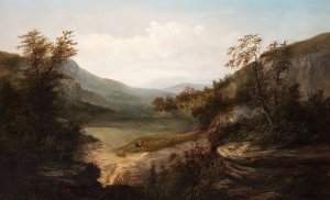 North Carolina Mountain Landscape by William Charles Anthony Frerichs Oil Painting