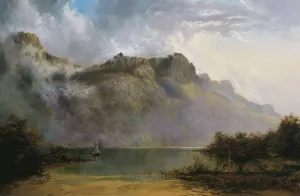 Mount Olympus, Lake St Clair, Tasmania, the source of the Derwent by William Charles Piguenit Oil Painting