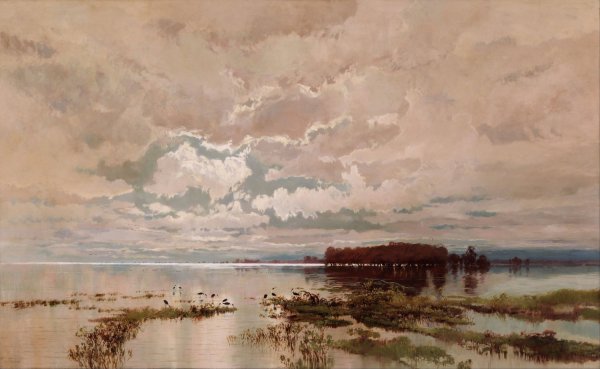 The flood in the Darling 1890  by William Charles Piguenit - Hand-Painted Oil Painting Reproduction
