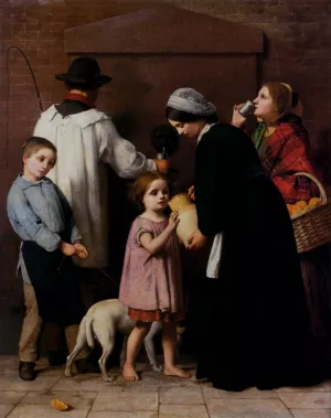The Drinking Fountain by William Charles Thomas Dobson - Oil Painting Reproduction