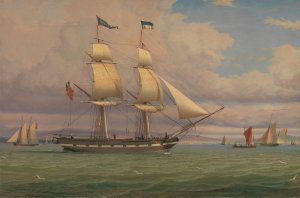 The English Brig 'Norval' before the Wind by William Clark Oil Painting
