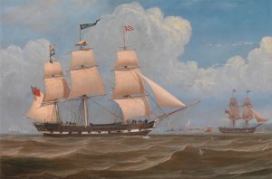 The English Merchant Ship 'Malabar' by William Clark Oil Painting
