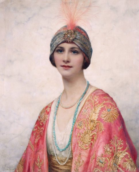 Main Product Photo of A Beauty In Eastern Costume Painting by William Clarke Wontner