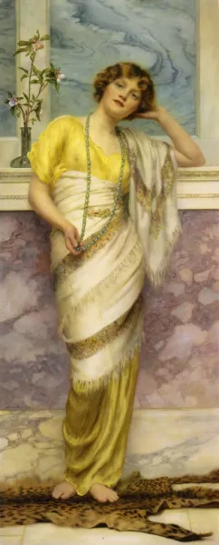 The Turquoise Necklace by William Clarke Wontner Oil Painting