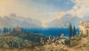 Lago Di Garda by William Collingwood Smith Oil Painting