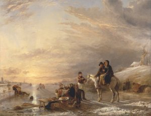 Frost Scene by William Collins Oil Painting