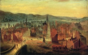Pittsburgh after the Fire, 1845, from Boyd's Hill