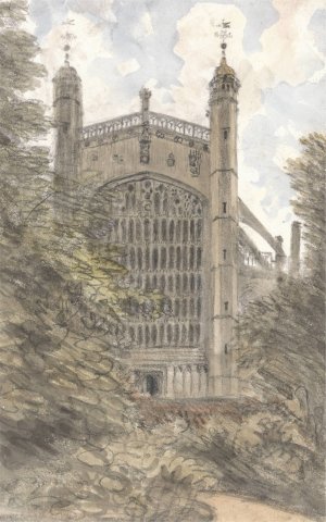 St. George's Chapel, Windsor, West End, July 19, 1832, 10 am by William Crotch Oil Painting