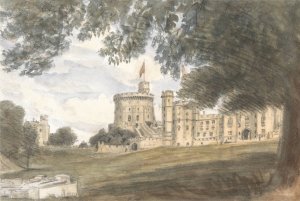 Windsor Castle View by William Crotch Oil Painting