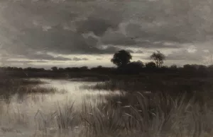 In the Marshes Oil painting by William Crothers Fitler