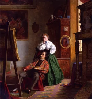 The Last Touch by William D. Washington - Oil Painting Reproduction