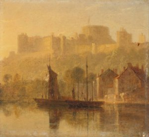 Windsor Castle from the Thames by William Daniell Oil Painting
