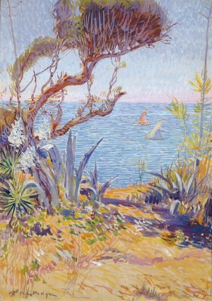 Italy-The Mediterranean by William De Leftwich Dodge Oil Painting