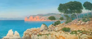 Cote Aux Baleares by William Degouve De Nuncques Oil Painting