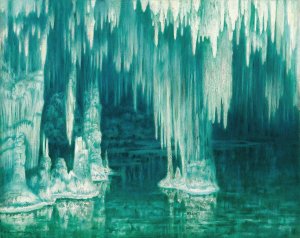 La Grotte Du Drac, Manacor Oil painting by William Degouve De Nuncques