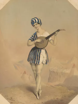 Celeste as the Arab boy by William Drummond Oil Painting