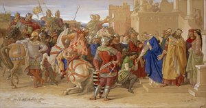 Piety; The Knights of the Round Table about to Depart in Quest of the Holy Grail by William Dyce Oil Painting