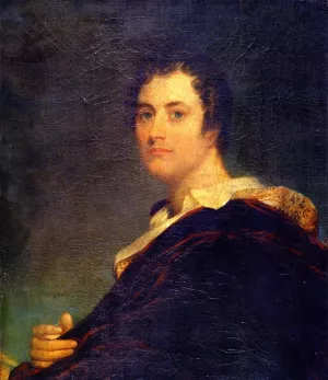 George Noel Gordon, 6th Lord Byron by William E. West Oil Painting