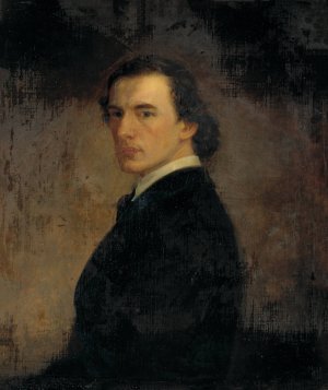 Portrait of the Artist, Age 23 by William Edgar Marshall Oil Painting