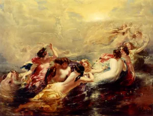 Sirens And The Night by William Edward Frost - Oil Painting Reproduction
