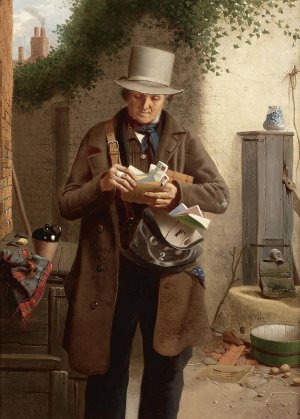 The Postman by William Edward Millner Oil Painting