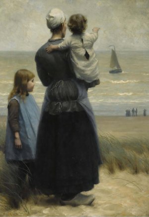 Looking Out To Sea by William Edward Norton Oil Painting