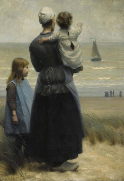 Main Product Photo of Looking Out To Sea  Painting by William Edward Norton