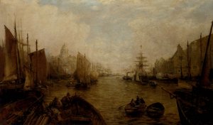 Shipping on the Thames by William Edward Webb Oil Painting